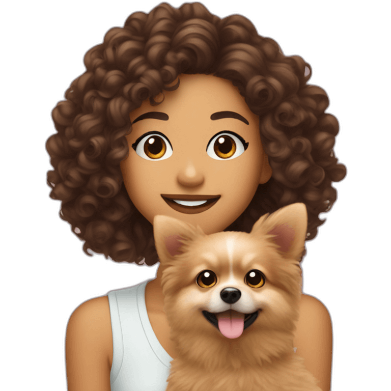 CURLY ZENDAYA WITH POMCHI emoji