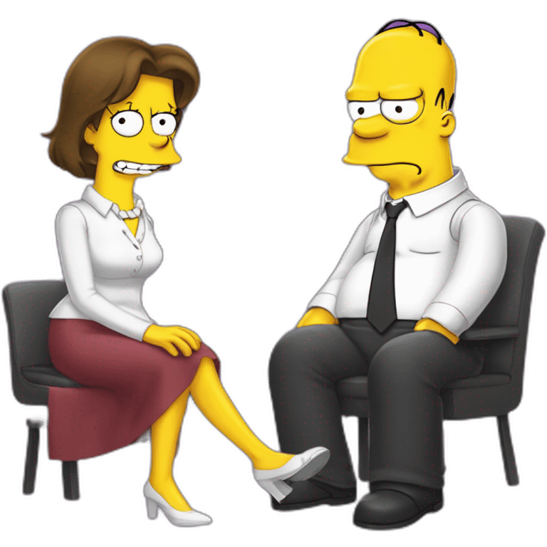 Homer Simpson qui rancontre Emmanuelle Macron emoji