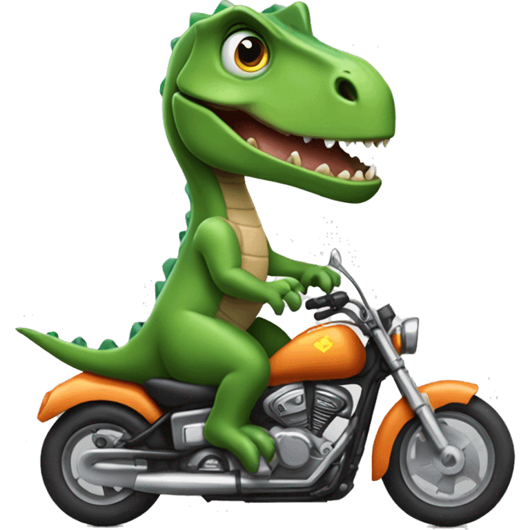 dinosaurio en una motocicleta  emoji