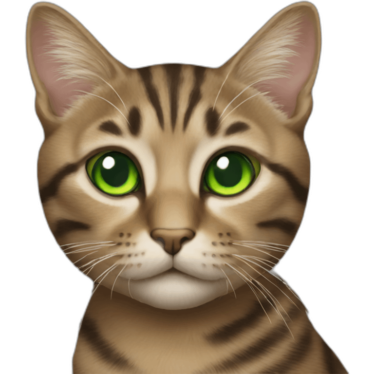 cat tabby-with-green-eyes emoji