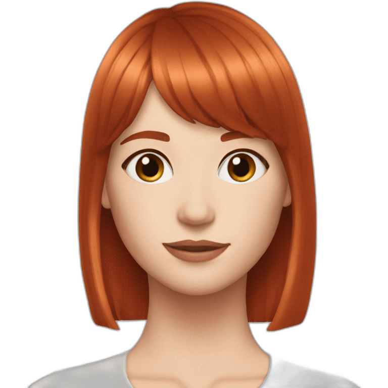 Morgane Alvaro redhead fringe emoji