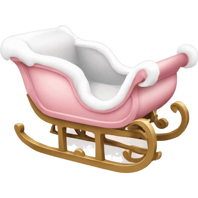 light pink christmas sleigh emoji