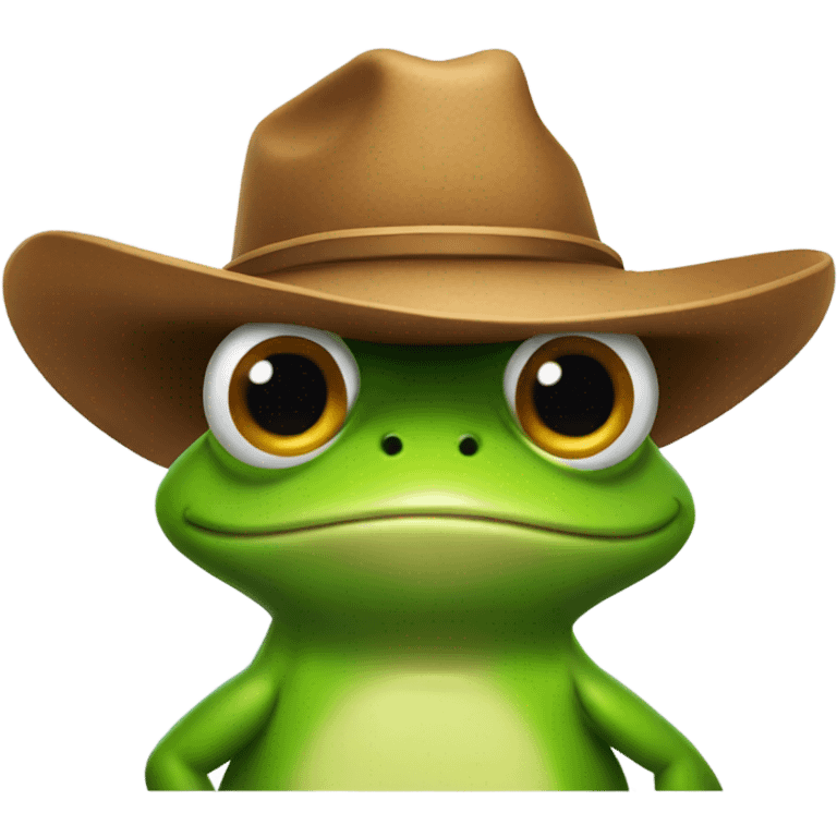 frog with a cowboy hat emoji