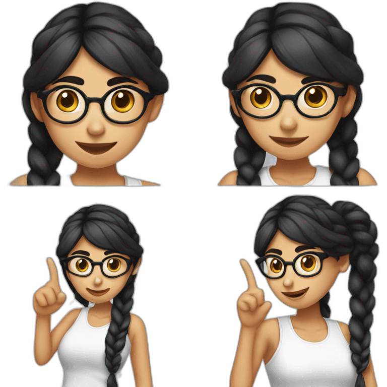 Mia Khalifa with a braid and OK finger emoji