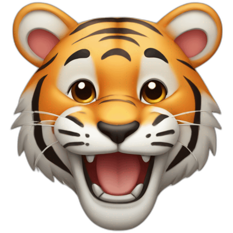 cute smiling tiger emoji