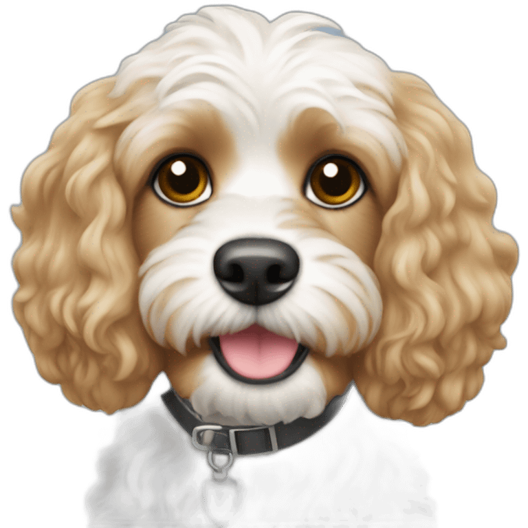 White Cavapoo Tour Guide  emoji