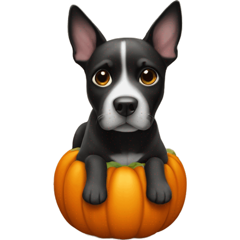 Dog in a pumpkin  emoji