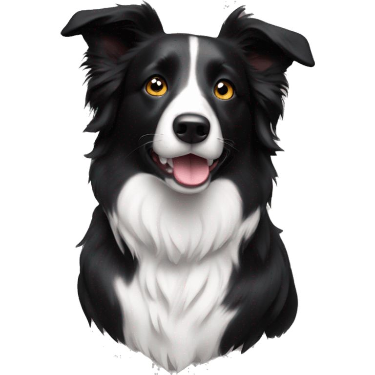 Black border collie emoji