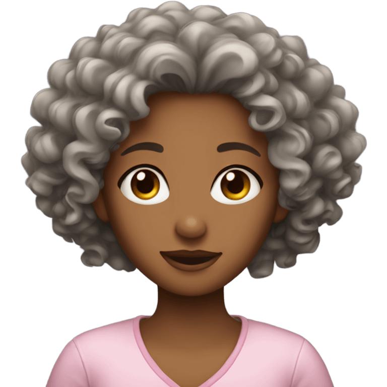 Girl with curly hair emoji