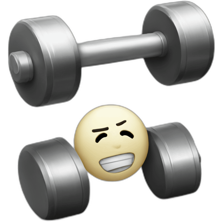 weights with face emoji