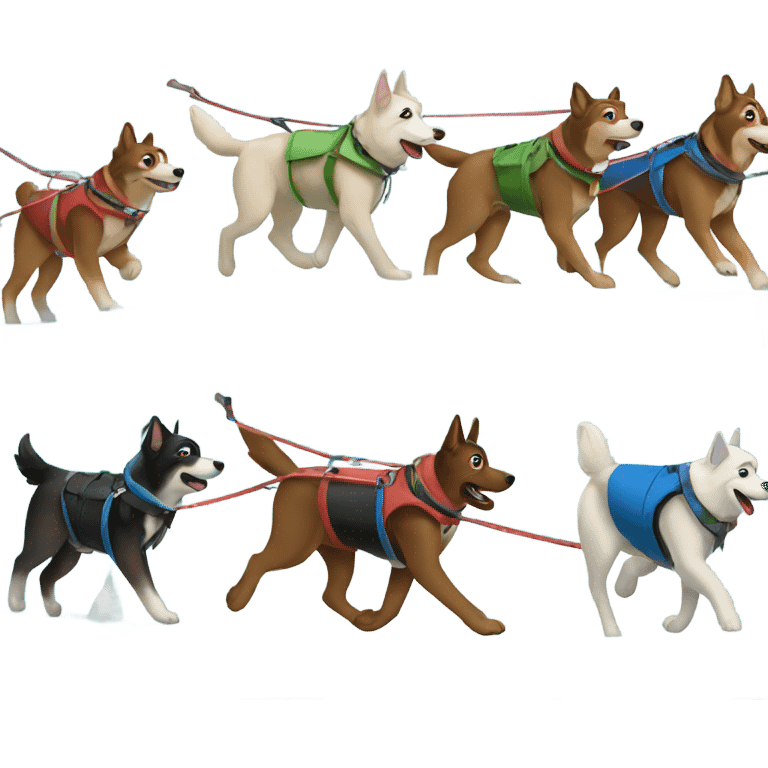 Dog sled emoji