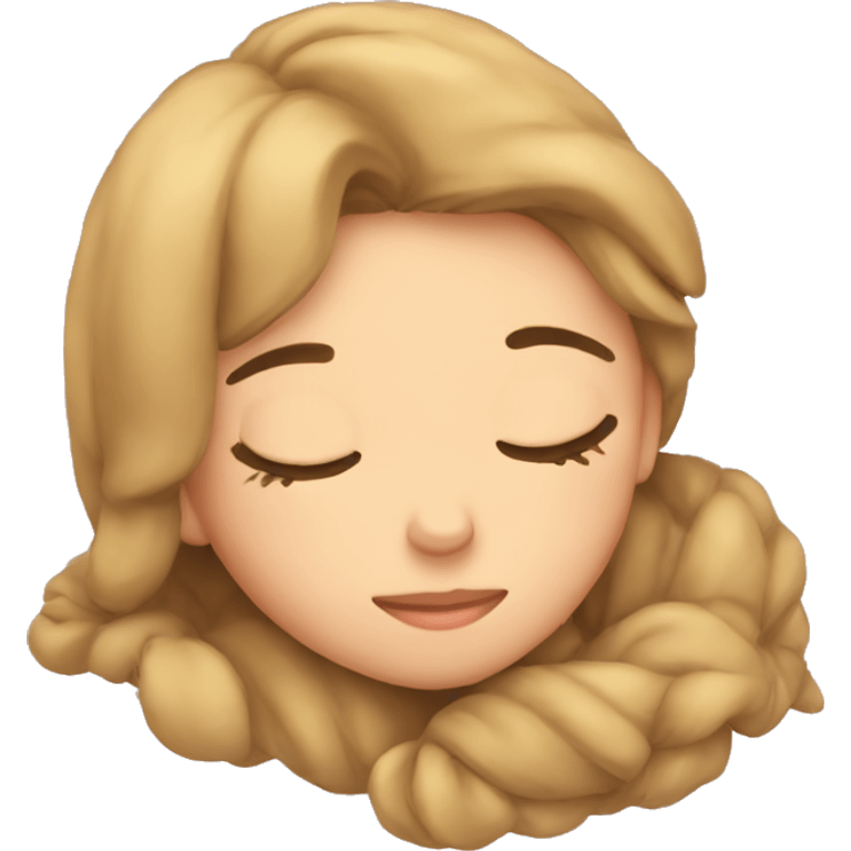 Cute girl sleeping  emoji