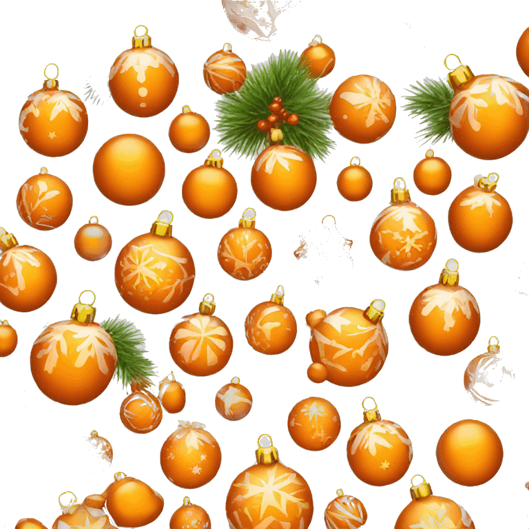 christmas decoration orange color emoji