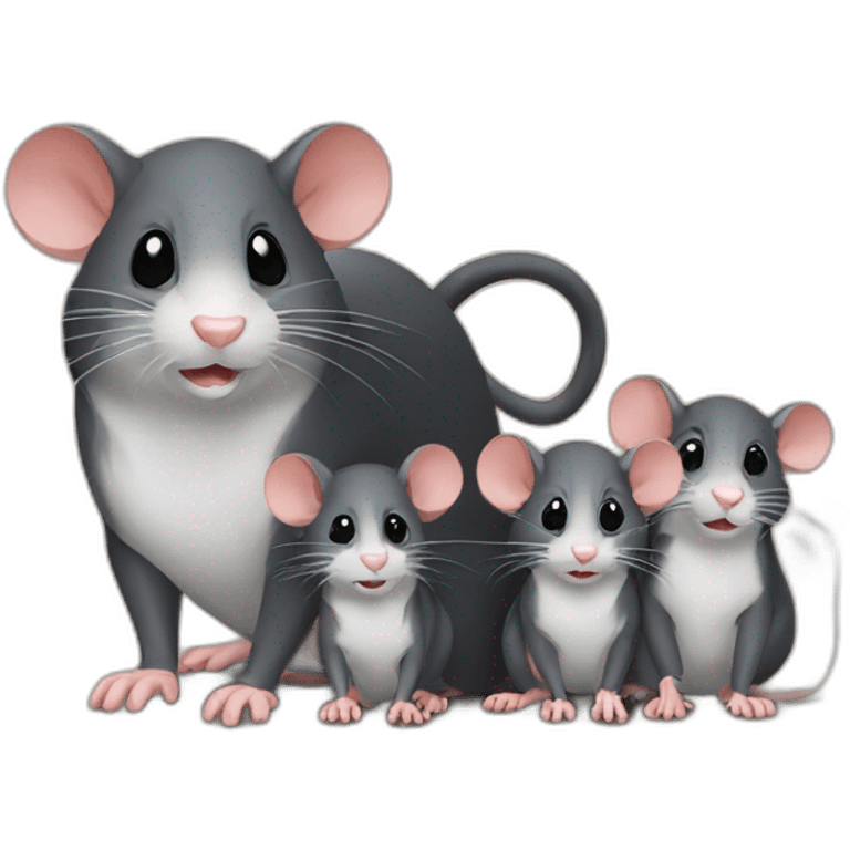 Family of rats emoji