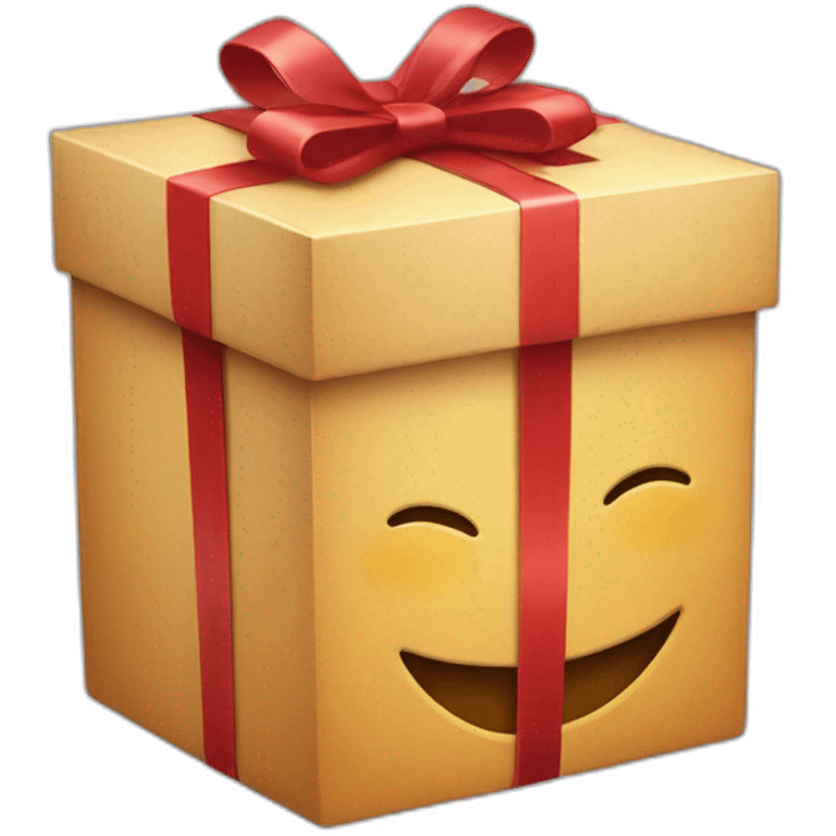 gift box with smile emoji