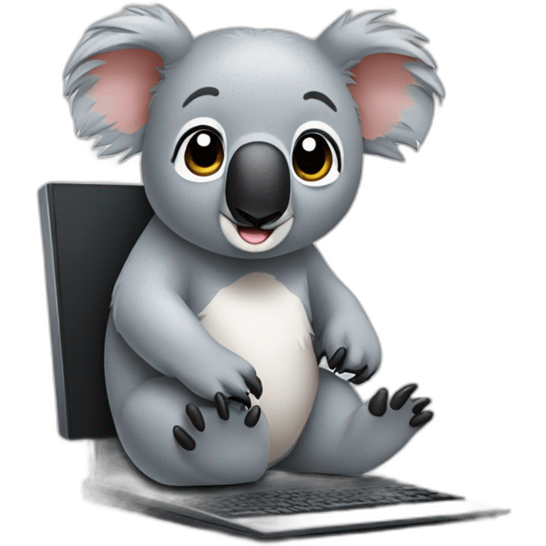 Koala Bear on Computer emoji