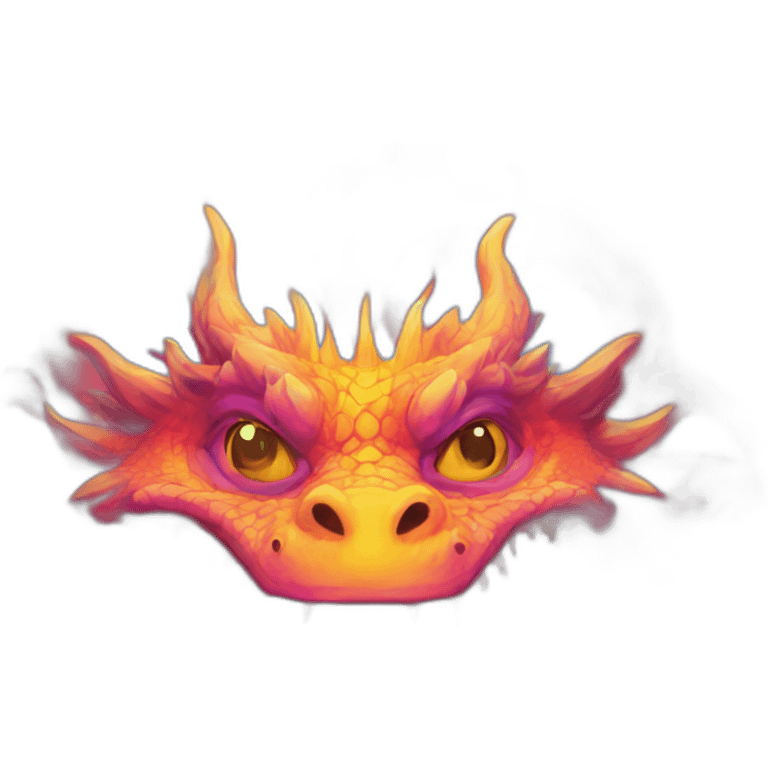 Dragon face colorful trippy emoji