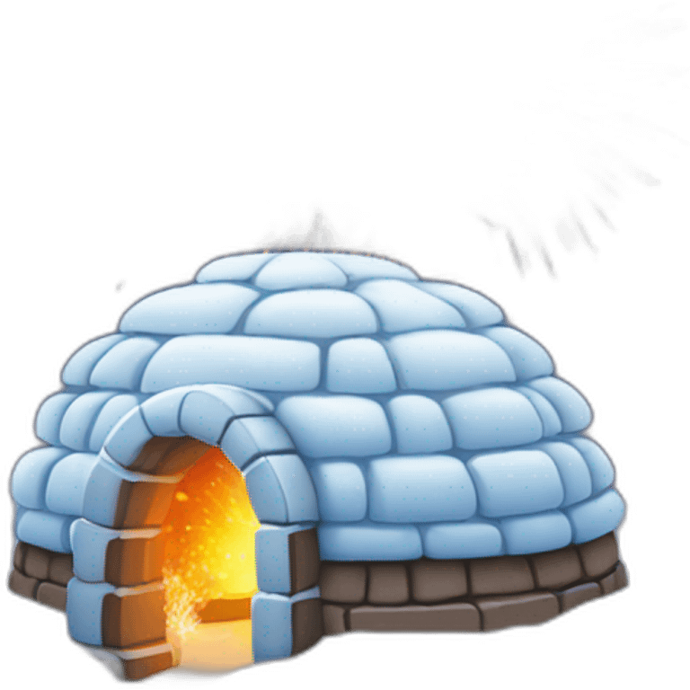 igloo fireworks in sky emoji