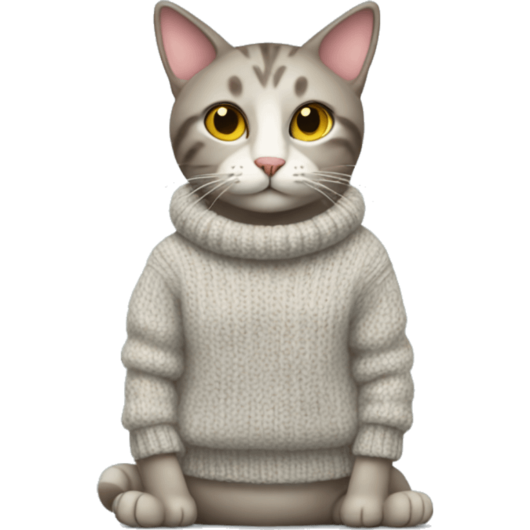 Cat wearing a sweater emoji