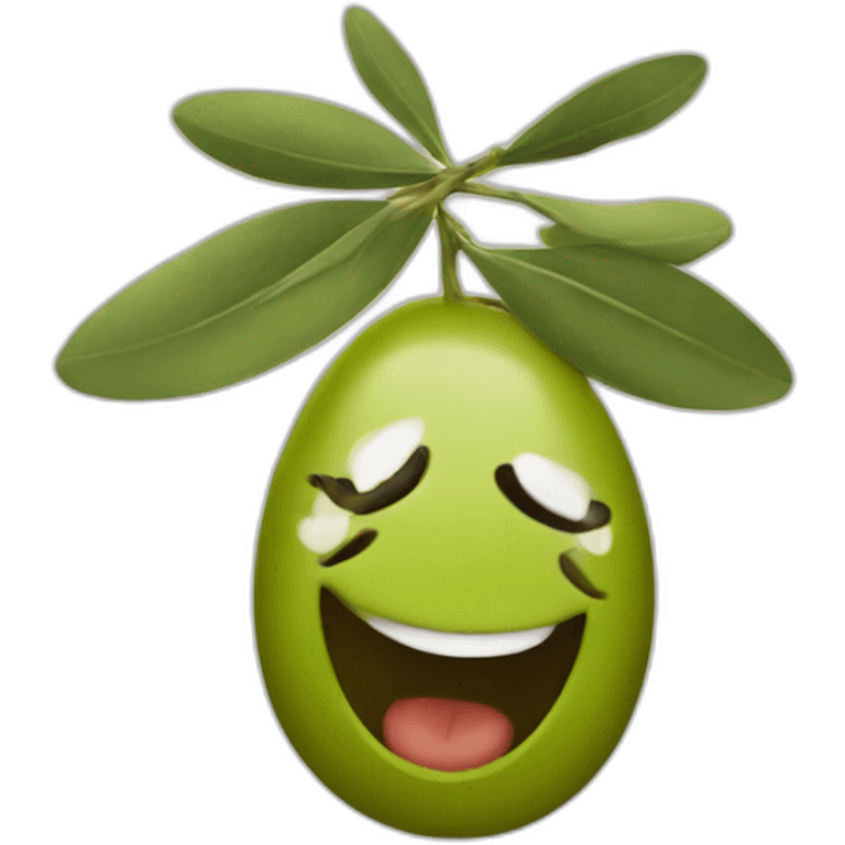 Happy olive emoji