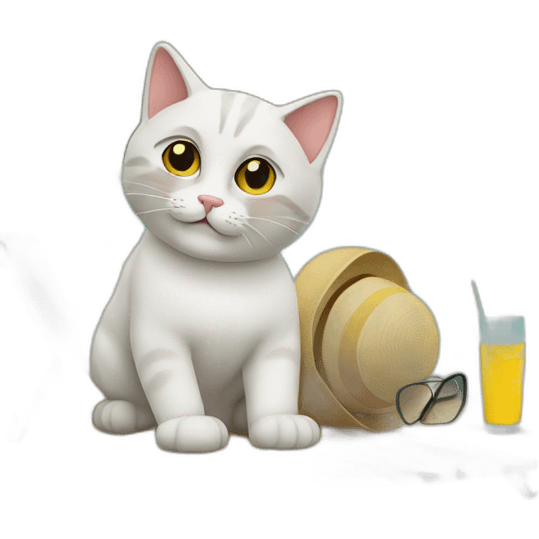 cat on vacation emoji