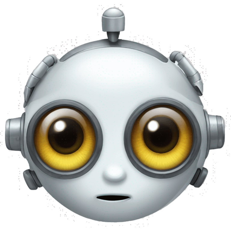 cute robot big eyes - head emoji