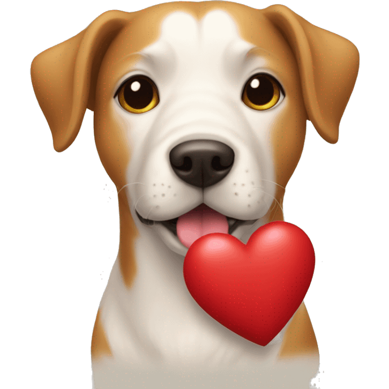 Dog and heart love emoji