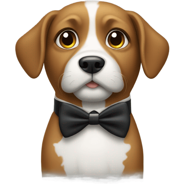 Dog with a tuxedo on  emoji