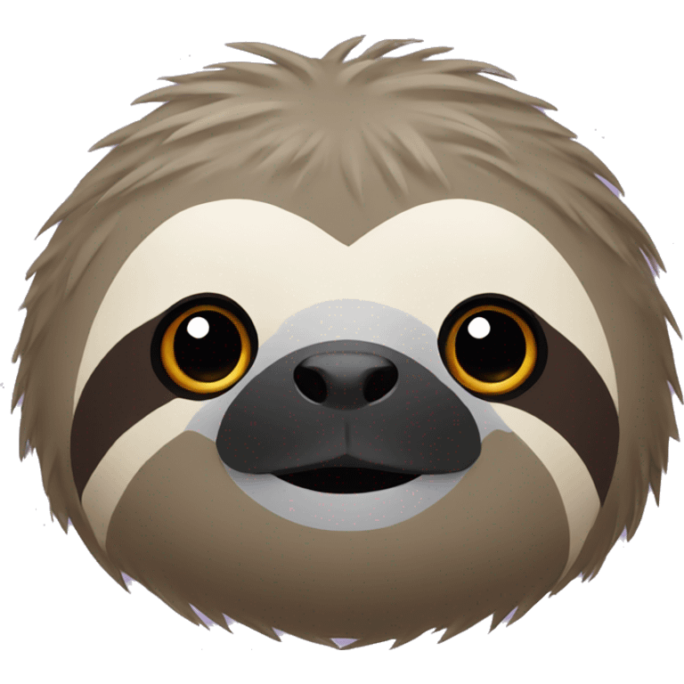 Sloth with a short black mustache on his lip  emoji