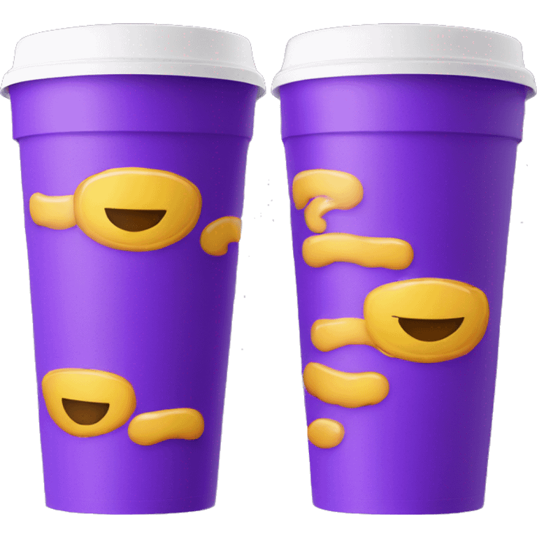 Purple liquid in a double styrofoam cup  emoji