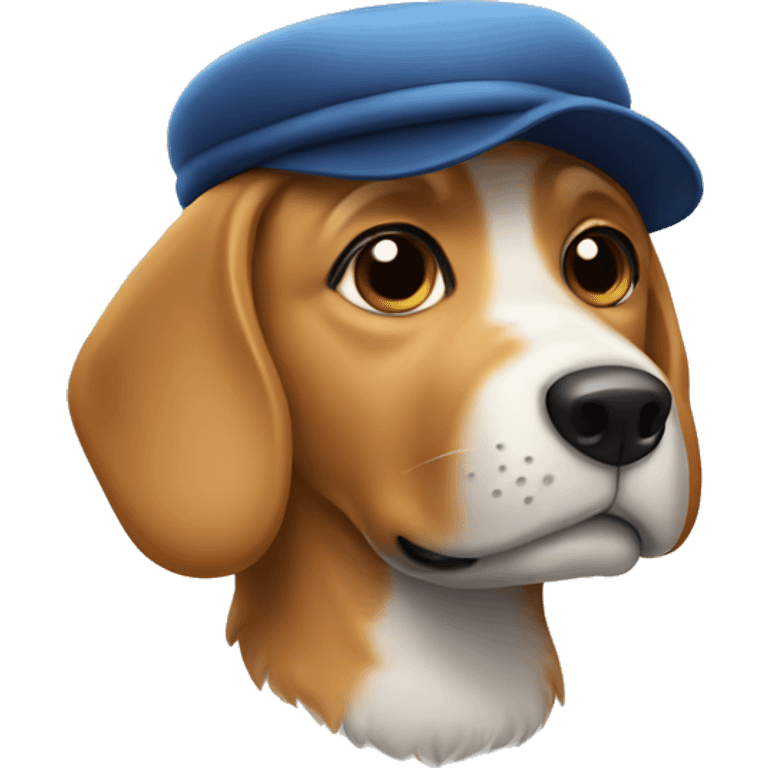 Dog wearing casquette  emoji