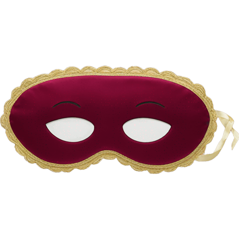 Bordeaux red silk eye mask emoji