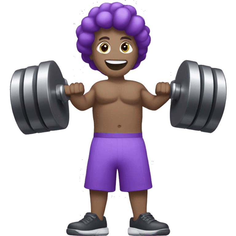 Lilac pair of dumbbells emoji