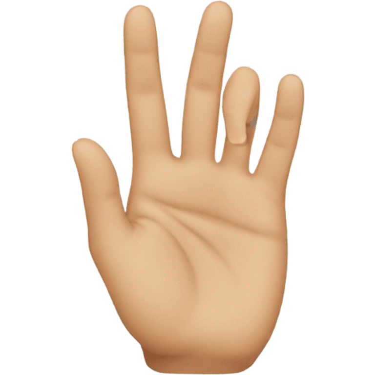 Woman pointing to palm emoji