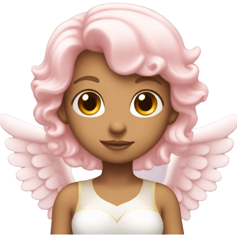 light pink heart angel emoji