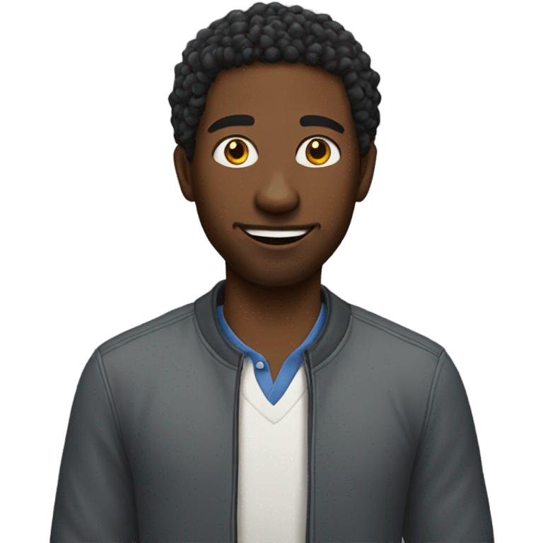 black man playing the game emoji