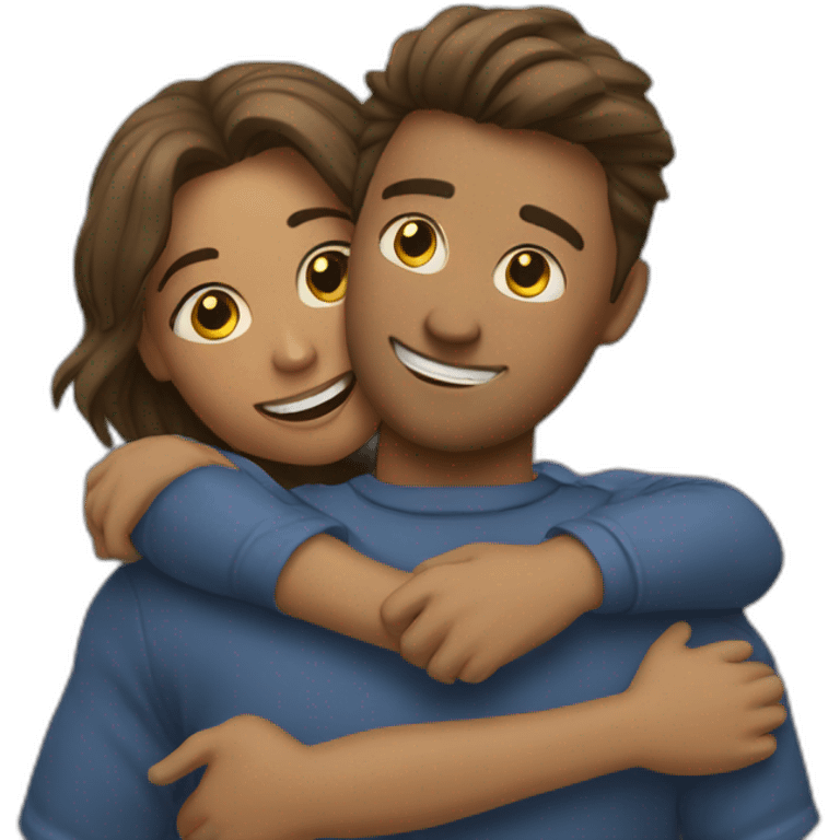 couple hug each other emoji