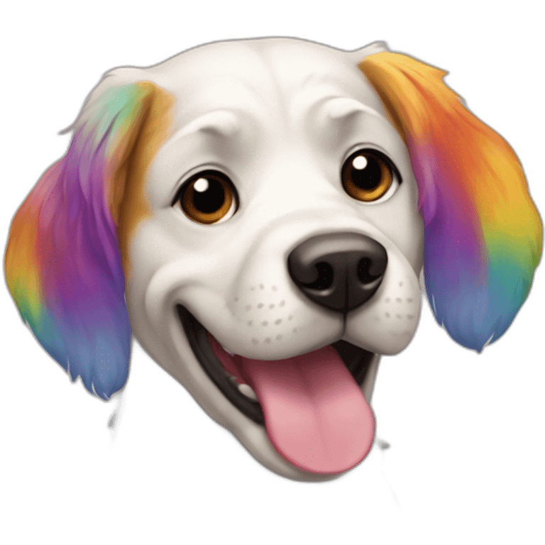 Rainbow dog emoji