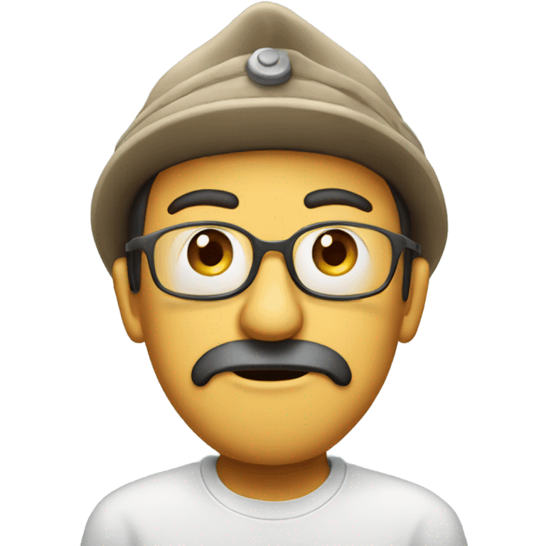 disgusted guy with a propeller hat  emoji