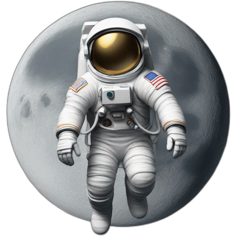 astronaut on a moon emoji