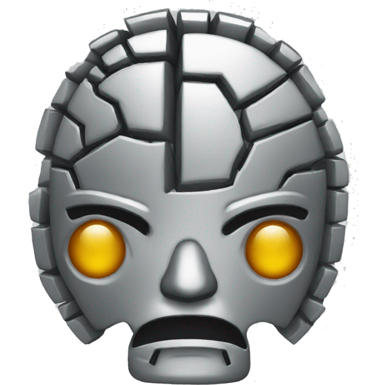 Metal brain icon card emoji