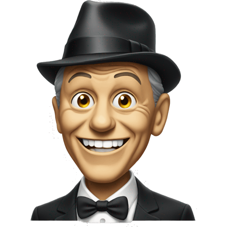 scary smiling emoji breaking apart frank sinatra emoji