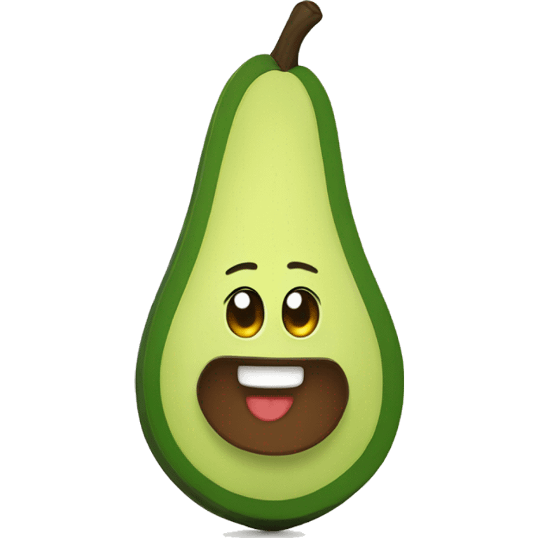 Smiling avocado emoji