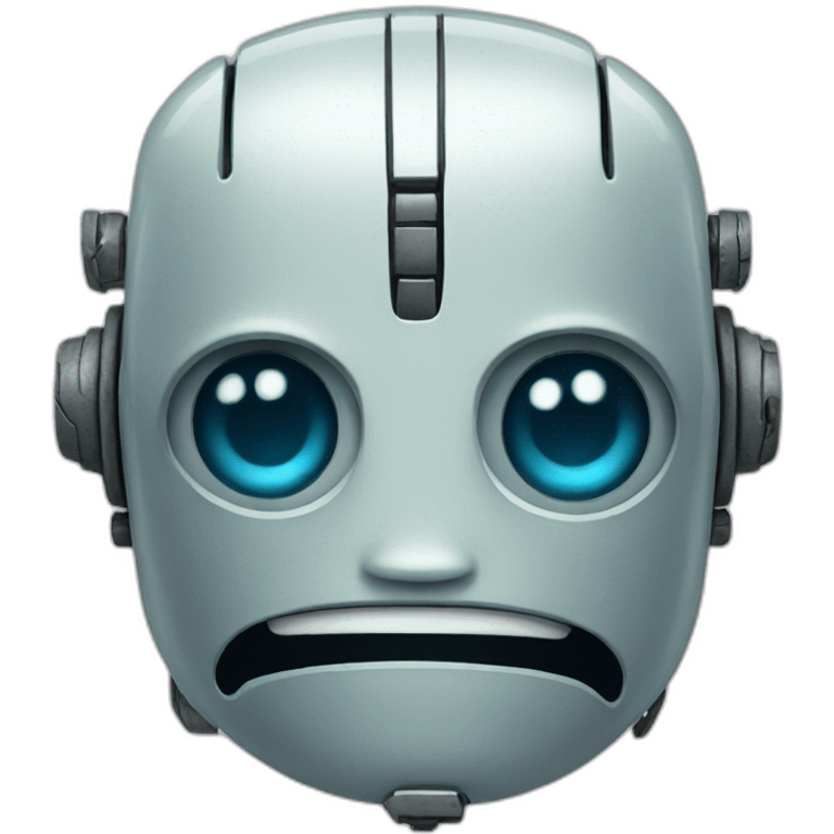 Crying-robot emoji