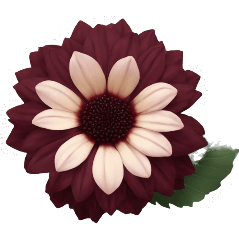 give me a black dahlia flower with a burgundy red color emoji