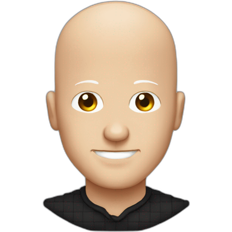 bald man glass pixel art emoji