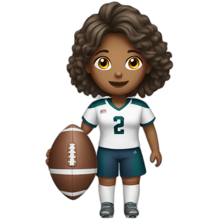 a girl who is playing football emoji