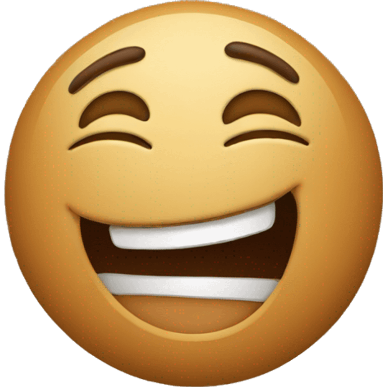 Emoji laugh in brown  emoji