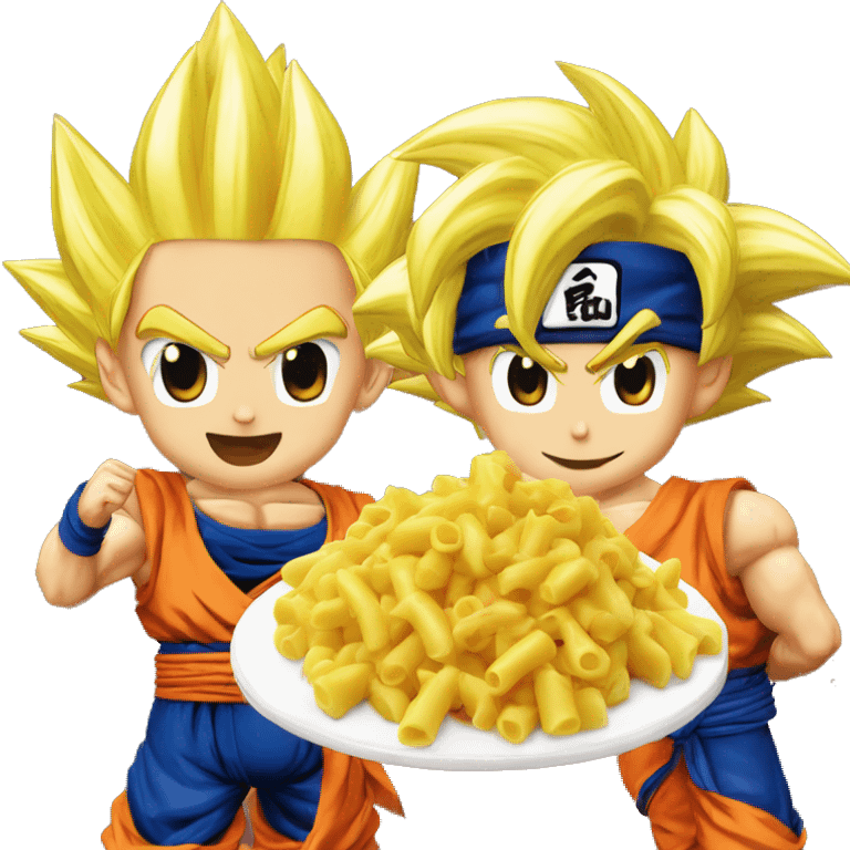 A macaroni And goku from de dragon ball zz emoji