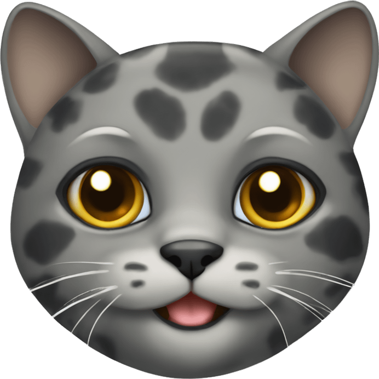 Gray tortoise shell cat emoji